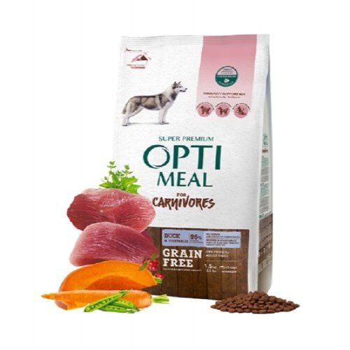 Optimeal sin cereales pienso seco para perros Pato y Verdura, , large Imagen numero 1