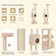 PawHut Rascador para Gatos Beige, , large indicador imagen numero 5