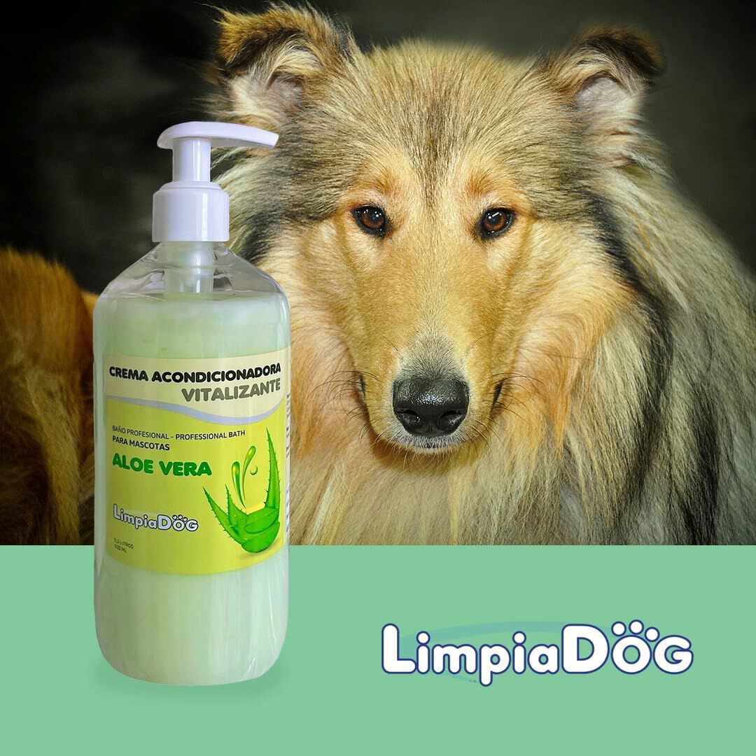 LimpiaDog Acondicionador para Perros Desenredante Aloe Vera Vitalizante 500ml para Mascotas Cuidado y Suavidad del Pelaje y Pelo de tu Perro o Gato hidratacion y Brillo, , large Imagen numero 2