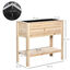 Outsunny Huerto Urbano Elevado de Madera 90x40x81 cm Mesa de Cultivo de Jardín con Estante Inferior y 2 Orificios de Drenaje para Cultivos Plantas Flores Natural, , large indicador imagen numero 3