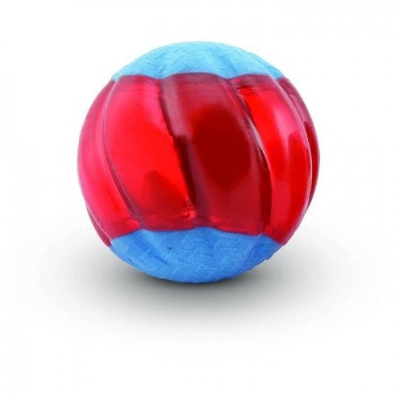 Zeus duo ball pelotas con silbato de juguete rojo para perros, , large image number null