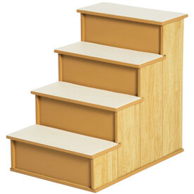 PawHut Escalera para Perros Natural y Crema