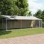 vidaXL Jaula de perros techo y puerta acero galvanizado gris 2x2x2 m, , large indicador imagen numero 14