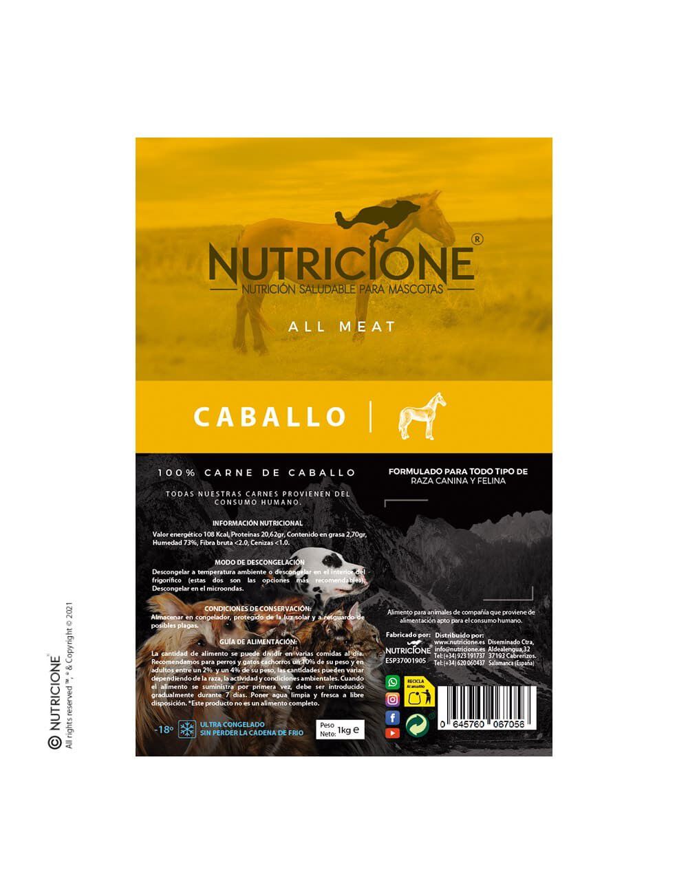 Nutricione all meat carne de caballo sin hueso para perros y gatos thumbnail
