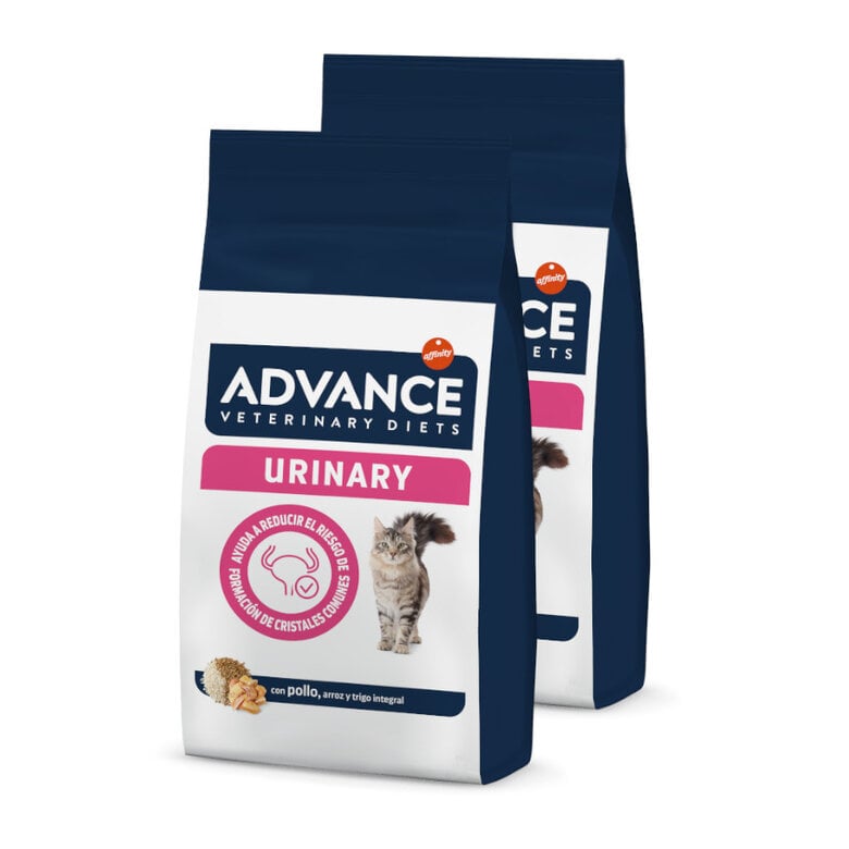 2 x 8 kg Advance Veterinary Diets Urinary pienso para gatos ¡Pack ahorro!