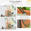 Outsunny Mini Invernadero de Jardín Invernadero de Madera y Paneles de Policarbonato Vivero Casero con 2 Estantes Tapas y Puerta para Plantas Huerto Jardinería 62x63x82 cm Madera Natural, , large indicador imagen numero 4