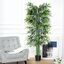 Outsunny Bambú Artificial 180 cm con Cañas Naturales Planta Artificial con Maceta Árbol Artificial Decoración para Hogar Salón Oficina Verde, , large indicador imagen numero 2