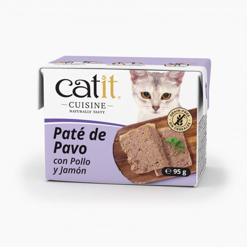 Catit Cuisine Paté Pavo con Pollo y Jamón para gatos