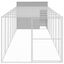 vidaXL Caseta perros corral acero galvanizado gris claro 214x865x181cm, , large indicador imagen numero 2