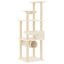 vidaXL Rascador para gatos con postes de sisal color crema 141 cm, , large indicador imagen numero 4