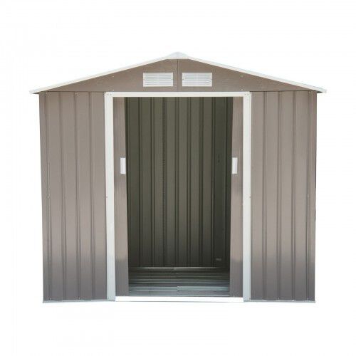 Caseta de jardín metálica Outsunny para almacenamiento color Gris thumbnail