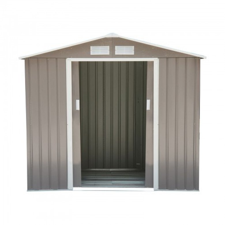 Caseta de jardín metálica Outsunny para almacenamiento color Gris , , large image number null