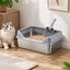FreshPaw Arenero Grande de Acero Inoxidable para Gatos 60 &times; 40 &times; 25 cm, Bandeja Higi&eacute;nica Antisalpicaduras para Gatos Grandes, con Pala, , large indicador imagen numero 2