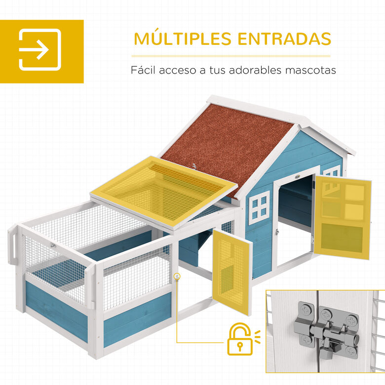 PawHut Conejera Exterior De Madera thumbnail