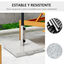 Outsunny Base de Sombrilla Exterior Universal 25 kg de Mármol con 2 Ruedas y Asa de Transporte Tubo de Ø35/38/48 mm Soporte de Parasol para Jardín Balcón Patio 40x40x36 cm Gris, , large indicador imagen numero 4
