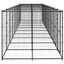 Vidaxl perrera con puertas de bisagra negro para perros, , large indicador imagen numero 15