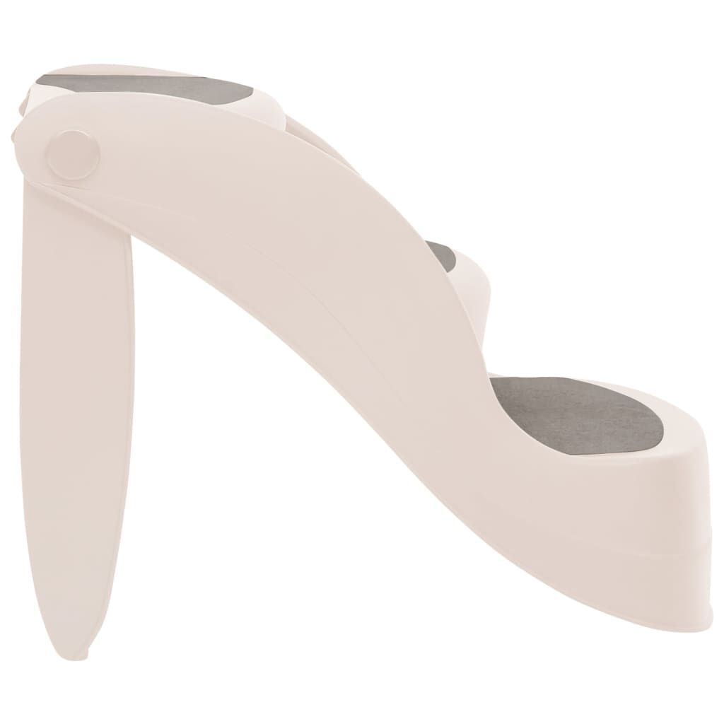 VidaXL Escalera de plástico 3 peldaños blanca para perros thumbnail