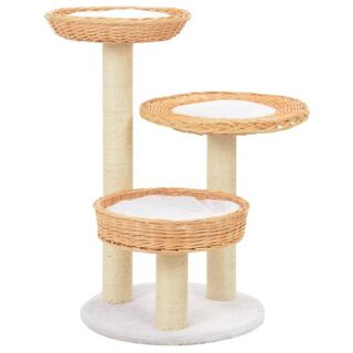 VidaXL Rascador para gatos 3 plataformas color Marrón