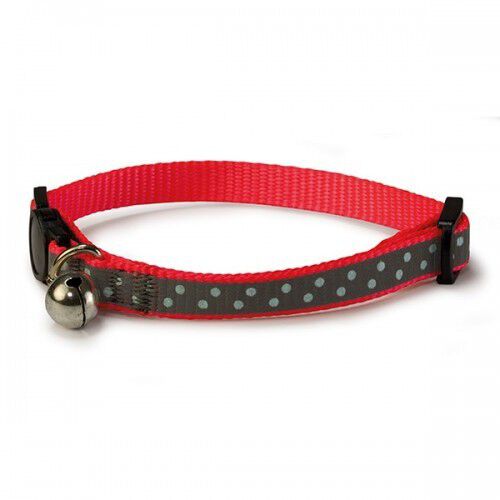 Collar reflectante para gatos color Rojo