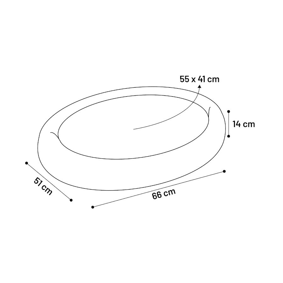 Flamingo Dorian &Oacute;valo Gris con Cremallera Cama para perros, , large Imagen numero 3