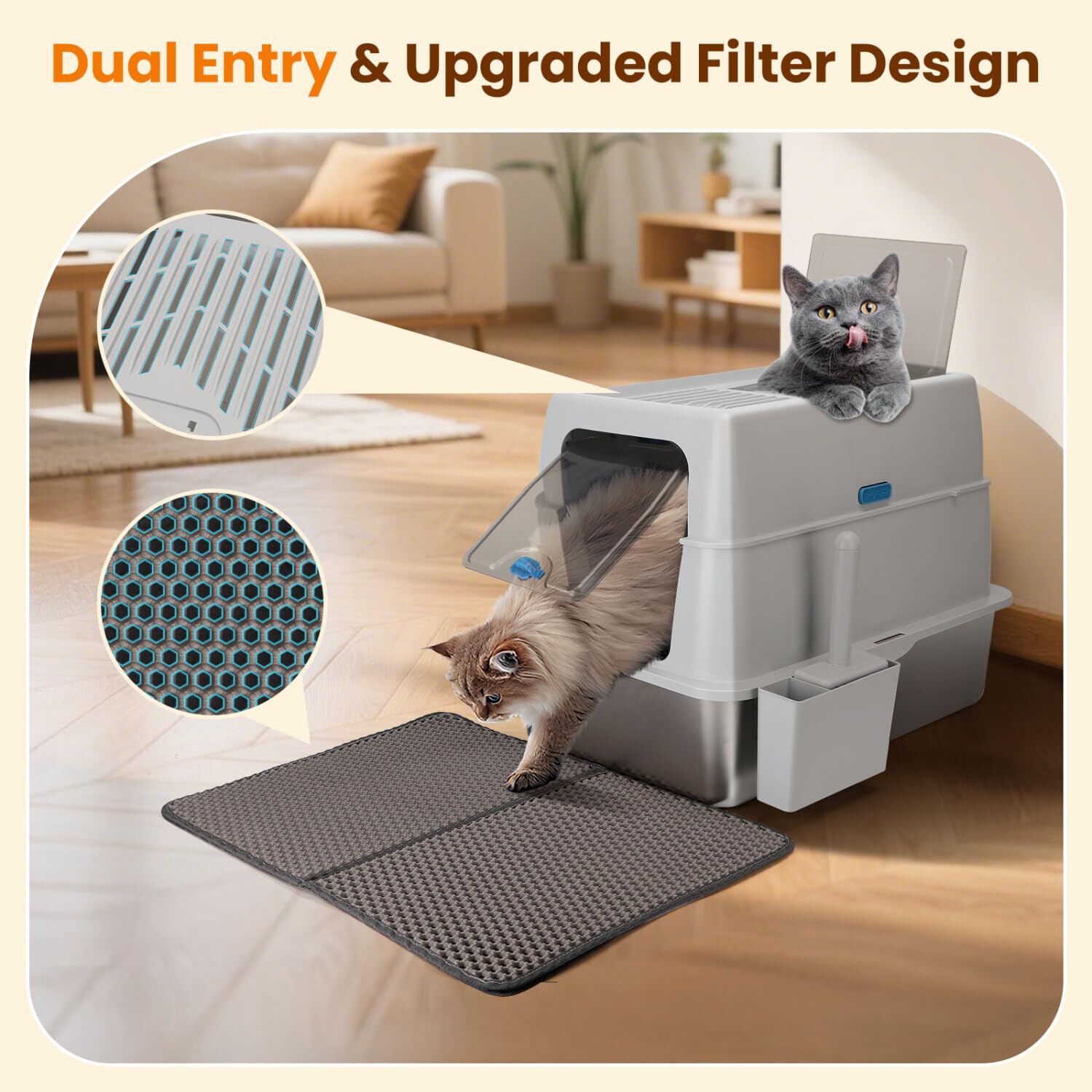 Nobleza Arenero Acero para Gatos thumbnail