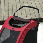 Pawhut cochecito plegable con 4 ventanas rojo para mascotas, , large image number null
