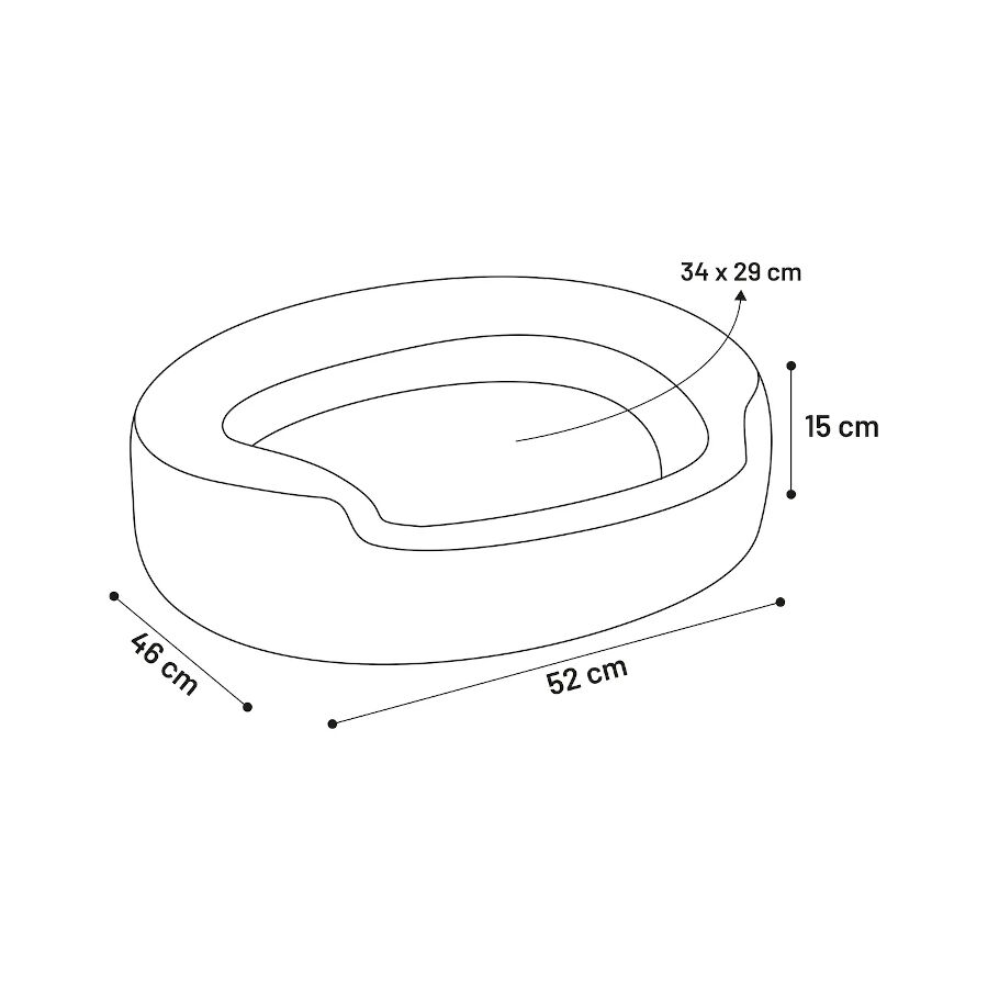 Flamingo Corvara Rect&aacute;ngulo Marr&oacute;n cama cuna para perros, , large Imagen numero 4