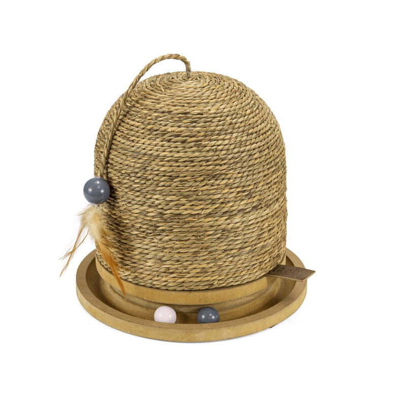 Leeby Beau rascador redondo con juguete para gatos thumbnail