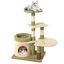 COSTWAY Árbol para Gatos de 97 cm, Torre Multinivel Estética para Gatitos con Condo, Cama, Postes de Rascado de Sisal, Auto-Cepillo, Hamaca, Percha, Mobiliario de Escalada para Gatos de Interior  , , large indicador imagen numero 2