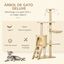 Pawhut árbol rascador beige con nidos y plataforma para gatos, , large indicador imagen numero 4