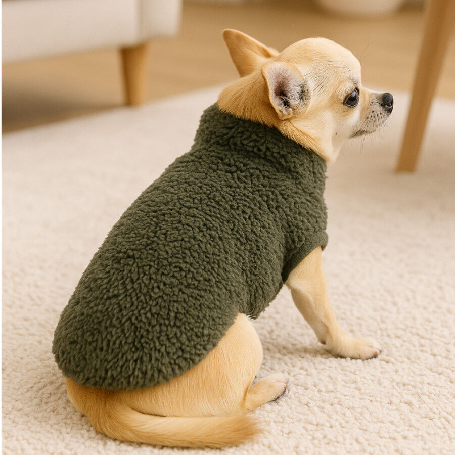 Outech Sudadera Borreguillo Caqui para perros, , large Imagen numero 1