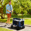 PawHut Carrito para Perros Cochecito para Perros Plegable con Vagón Desmontable 4 Puertas con Cremallera 2 Correas de Seguridad 2 Correa de Transporte y Cojín Azul, , large indicador imagen numero 2