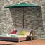 Outsunny Sombrilla 269x138x236 cm Parasol de Jardín con Manivela y Forma Semicircular para Exterior Terraza Patio Piscina Verde, , large indicador imagen numero 2