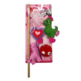 FOFOS | Set de 6 Juguetes  &ndash; Incluye Varita y Juguetes con Dinosaurio (Colecci&oacute;n D&iacute;a de San Valent&iacute;n) - Para Gato