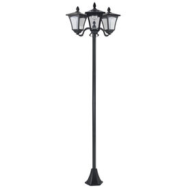 Outsunny Farol Solar Negro para Jardín exterior