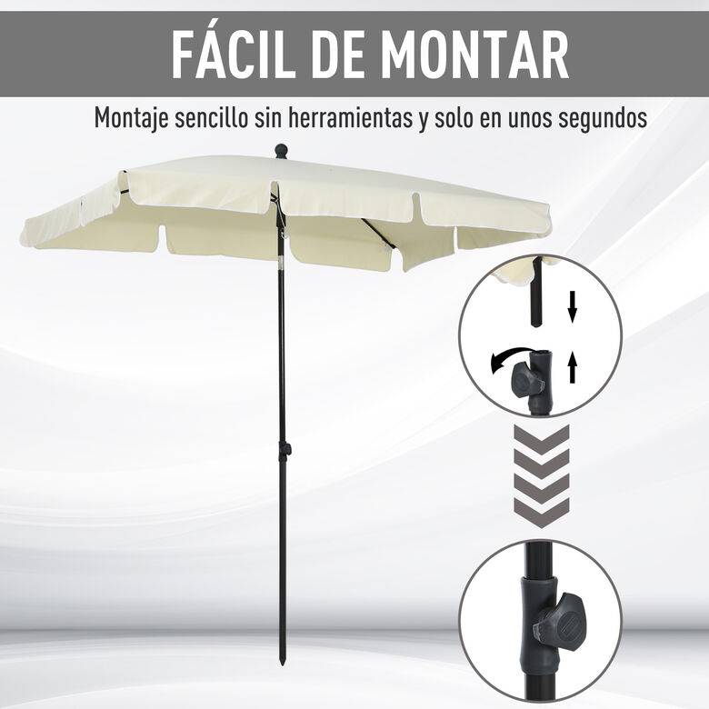 Outsunny Sombrilla de Aluminio con Parasol para jardín thumbnail