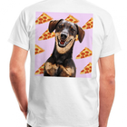 Camiseta de algodón personalizada pizza color Violeta, , large image number null