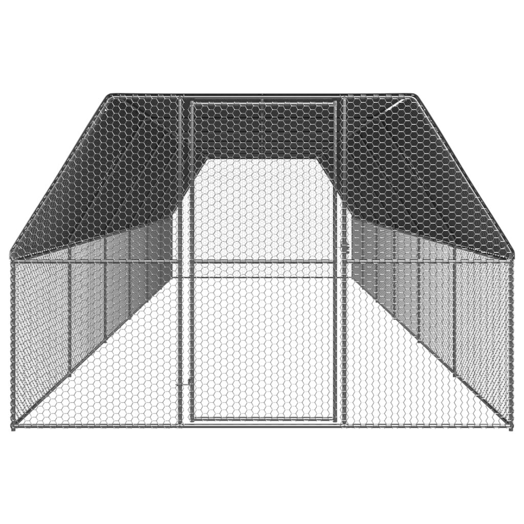 vidaXL Jaula gallinero de acero galvanizado 3x12x2 m, , large Imagen numero 2