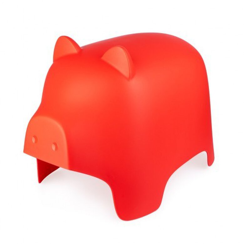 Taburete Piggy con forma de cerdito color Rojo, , large image number null
