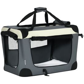 PawHut Transportín para Mascotas Gris