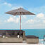 Outsunny Sombrilla de Jardín 200x150x235 cm Parasol de Jardín Rectangular con Ángulo Ajustable Anti-UV Impermeable y Poste de Madera para Playa Patio Exterior Gris, , large indicador imagen numero 2