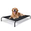 Nobleza Cama Elevada Perro, Cama Refrescante Perro, Cama de Mascotas Transpirable para Exterior Interior Jardín Terraza, Cama Perro Robusto Lavable, Negro, L, 124x90x20CM, , large indicador imagen numero 8