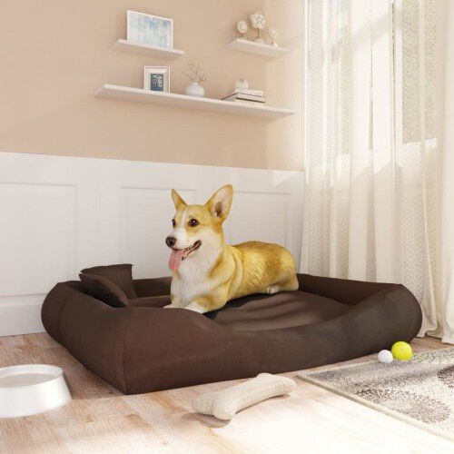 Vidaxl cama rectangular acolchada marr&oacute;n para mascotas, , large Imagen numero 5