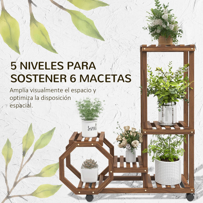 Outsunny Estantería Para Plantas Carbonizado thumbnail