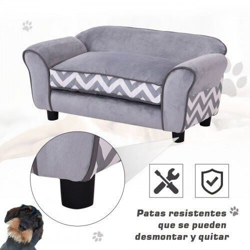 Sof&aacute; cama de dise&ntilde;o para perros color Gris, , large Imagen numero 5