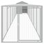 vidaXL Gallinero con corral acero galvanizado gris claro 117x609x123cm, , large indicador imagen numero 18