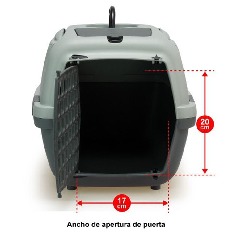 Arquivet ecoline transportín de plástico reciclado gris para mascotas thumbnail