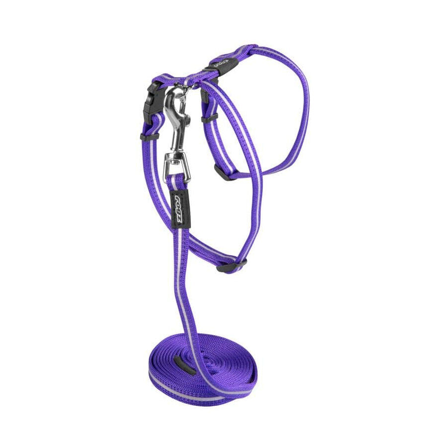 Rogz Arn&eacute;s morado con correa para gatos, , large Imagen numero 1
