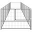 VidaXL Perrera de Acero Rectangular Plateada para perros, , large indicador imagen numero 3