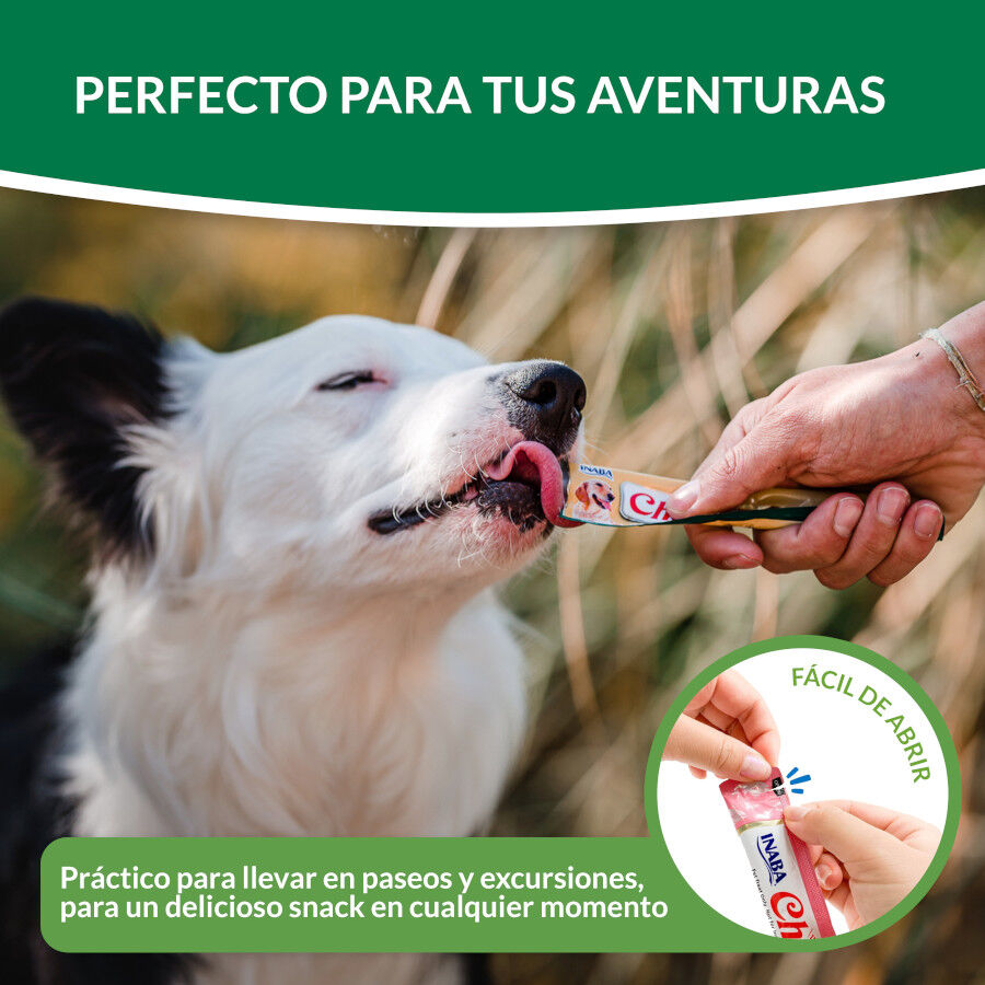 4 sobres x 14 g Churu Snack Cremoso Receta de Pollo con At&uacute;n para perros, , large Imagen numero 5